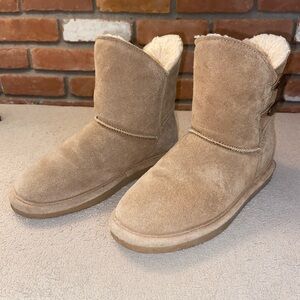 BearPaw Tan Suede Kids Size 3 Winter Boots